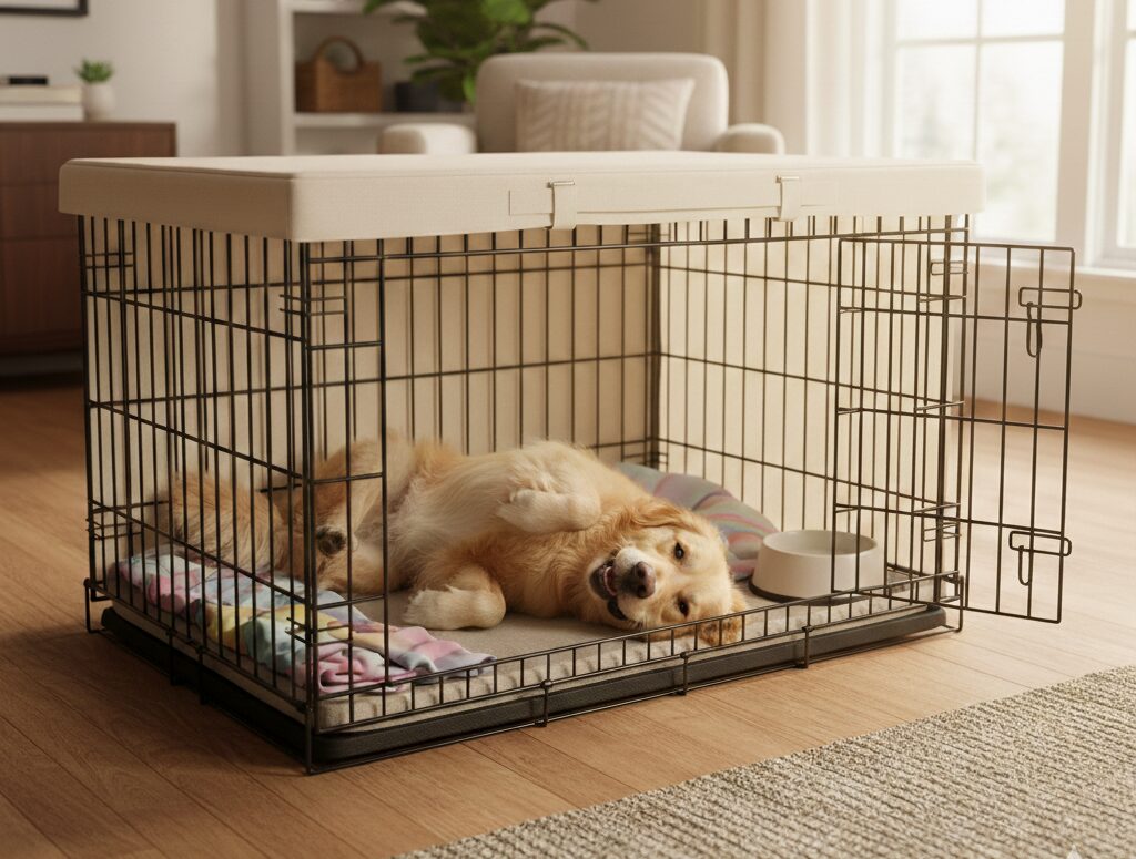 שימוש בכלוב אילוף לכלבים